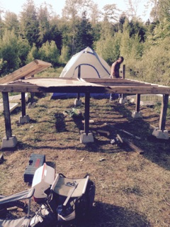 Homeskape Step 5 Framing The Small Cabin With Recycled