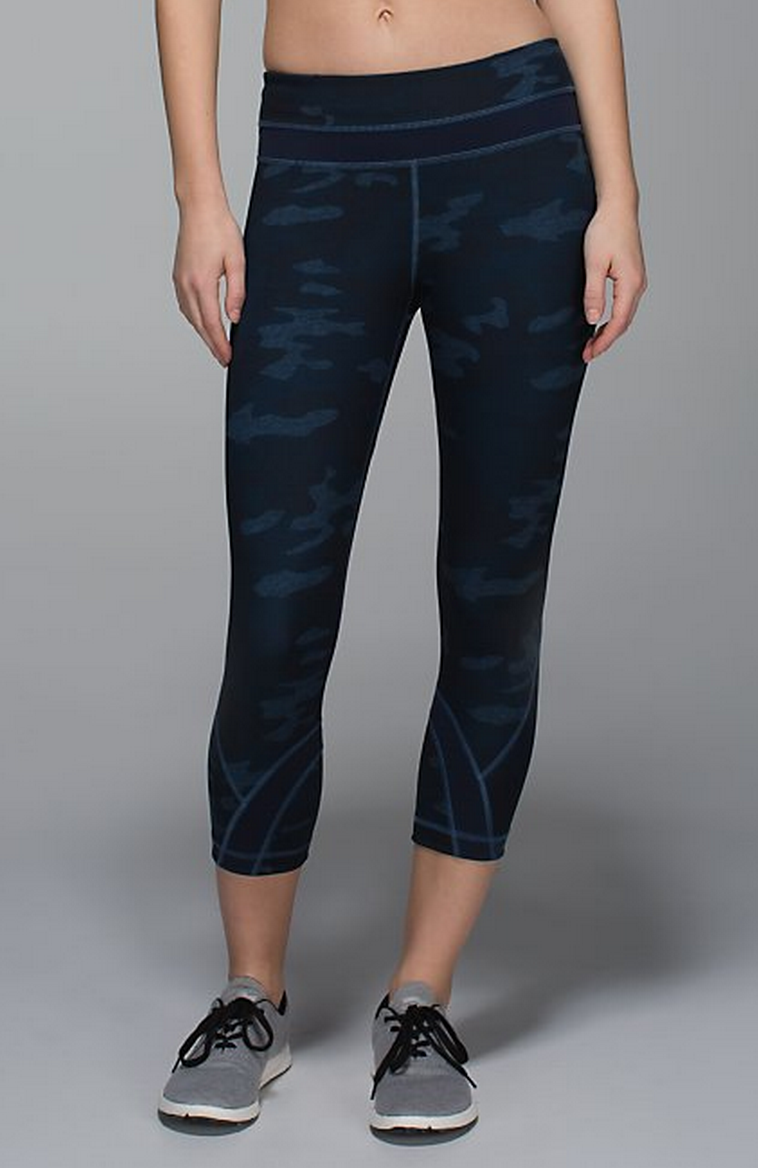 My Superficial Endeavors: Lululemon Inspire Crop in Heathered Textured  Lotus Camo Oil Slick Blue/Inkwell