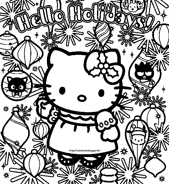 Disegni Di Natale Hello Kitty.Coloratutto Hello Kitty Disegno Da Colorare N 16