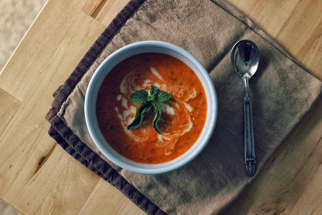 sweet miscellany Roasted Tomato Coconut Milk Soup