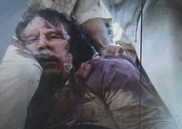 Khadafi's dead body