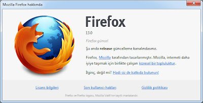 Firefox 13 Türkçe