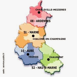 region champagne ardenne carte