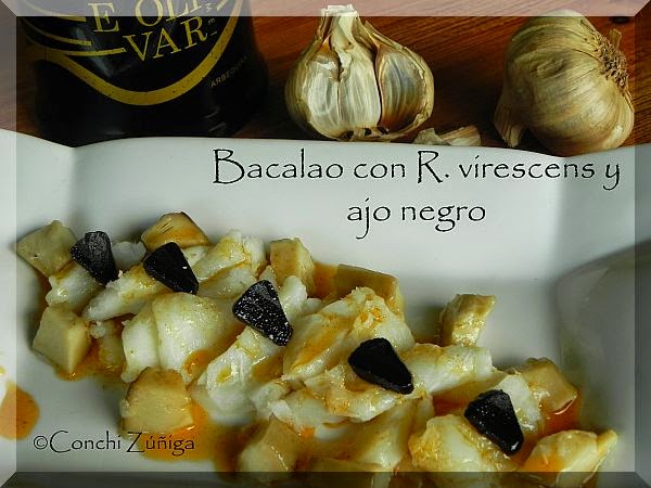 Ensalada De Bacalao Con Russula Virescens Y Ajo Negro
