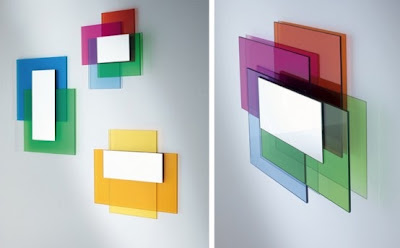 espejo colores espejo colores 3 Espejos Modernos de colores en vidrio laminado