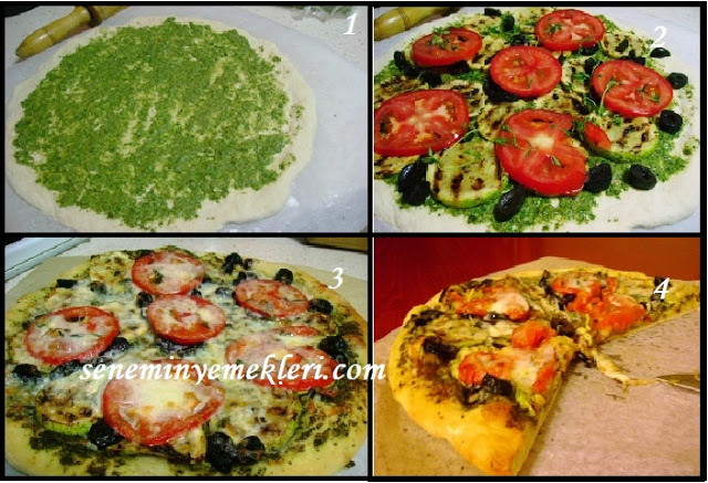 PESTO SOSLU SEBZELİ PİZZA Senem�in Yemekleri