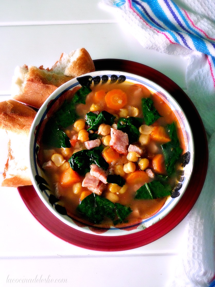 Sopa de Garbanzo (Mexican Chickpea Soup) SoupWeek La Cocina de Leslie