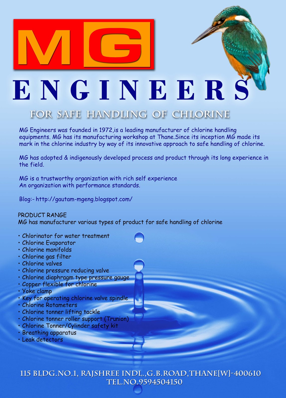FOR SAFE HANDLING OF CHLORINE
