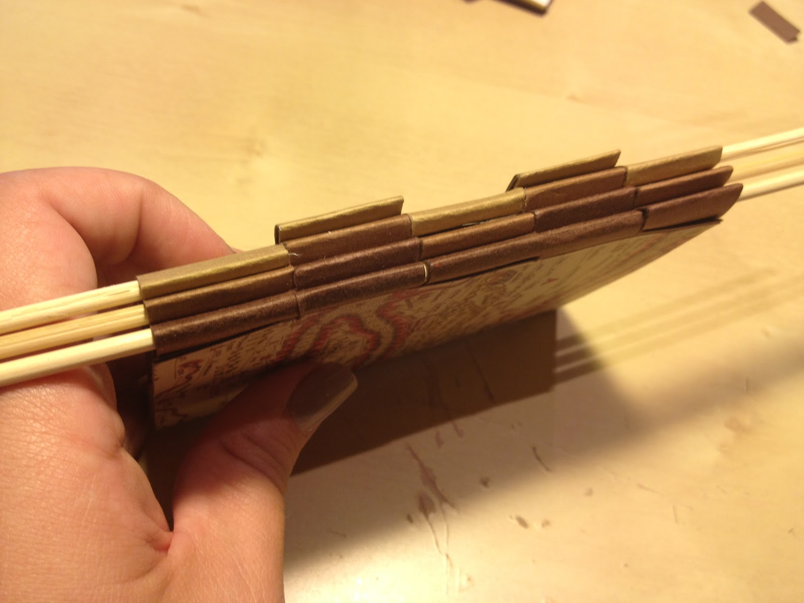 Bumbling along... How to make a piano hinge book