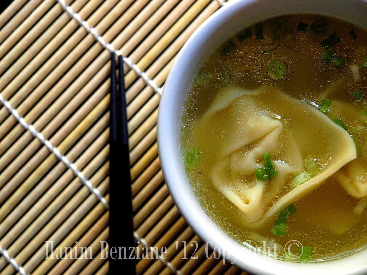 Steamed Kai Lan and Hong Kong Style Wonton Soup