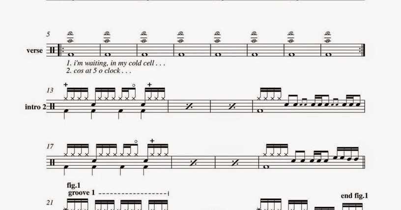 Iron Maiden Hallowed be Thy Name Partituras para Batería