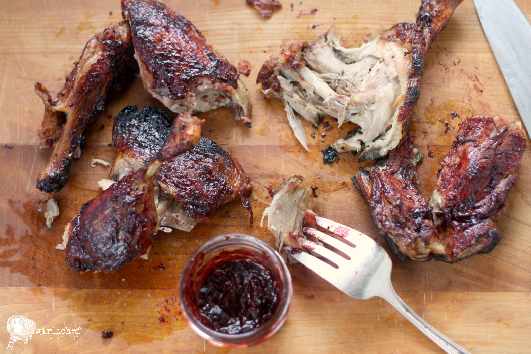Grilled Duck Half w/ Raspberry Barbecue Sauce All Roads Lead to the Kitchen