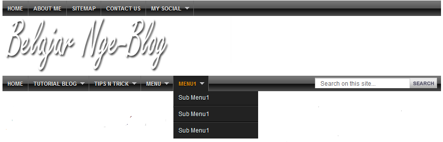 Panduan Blog Cara membuat menu dropdown+ search box