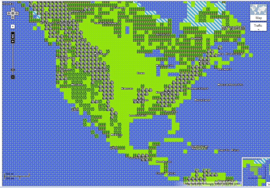 what its maps might look like on the nintendo system similar to the original legend of zelda maps here s a screen capture of the usa in 8 bit what its maps might look like on the nintendo system similar to the original legend of zelda maps here s a screen capture of the usa in 8 bit