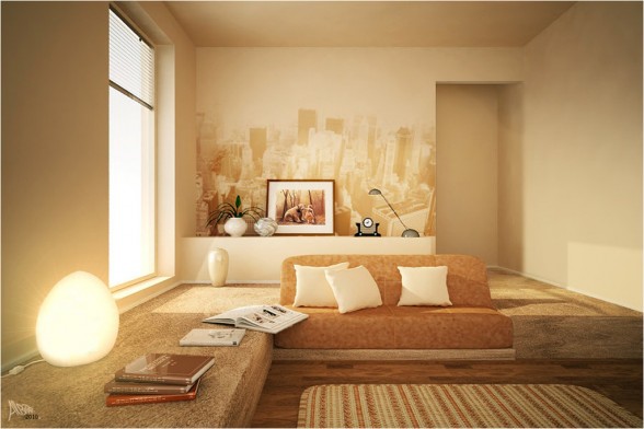 living room contemporary elegant style