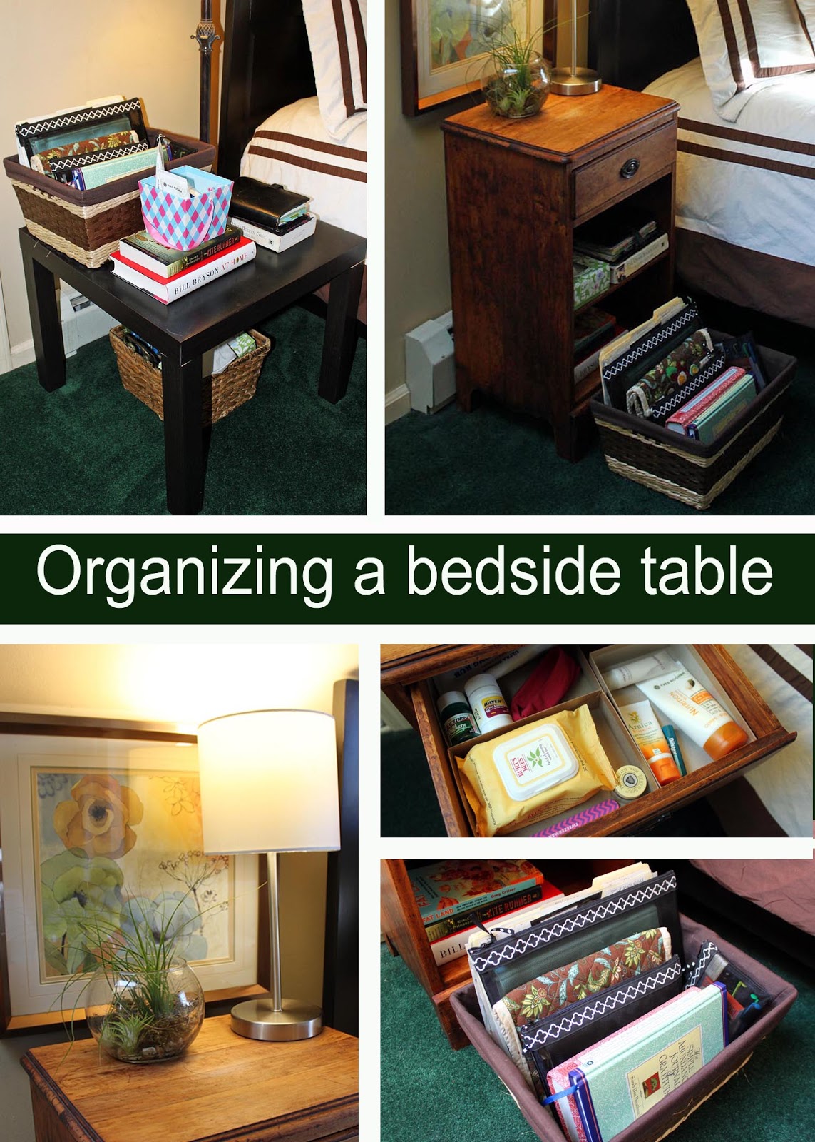 My Great Challenge Organizing a bedside table