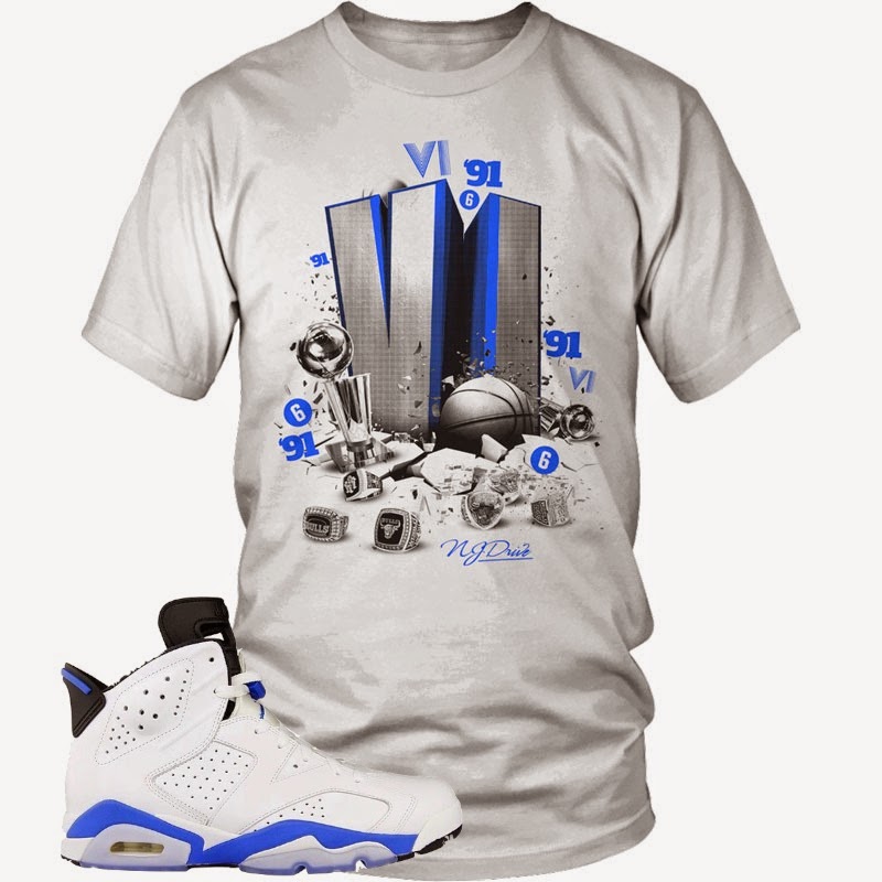NJ Drive Clothing Blog: Jordan Retro 6 Sport Blue T-Shirt