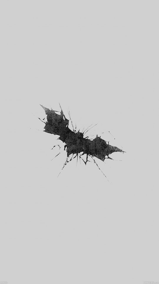 Batman Shattered Logo White MInimal  Galaxy Note HD Wallpaper