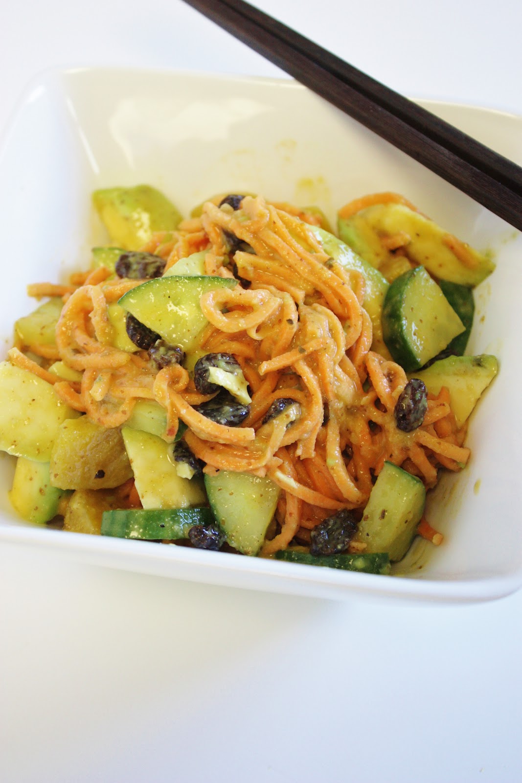 This Rawsome Vegan Life yam noodles with miso sauce