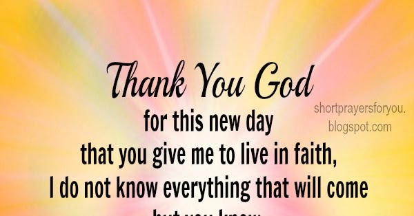 Thank You, God, for this New Day | Short Prayers for You