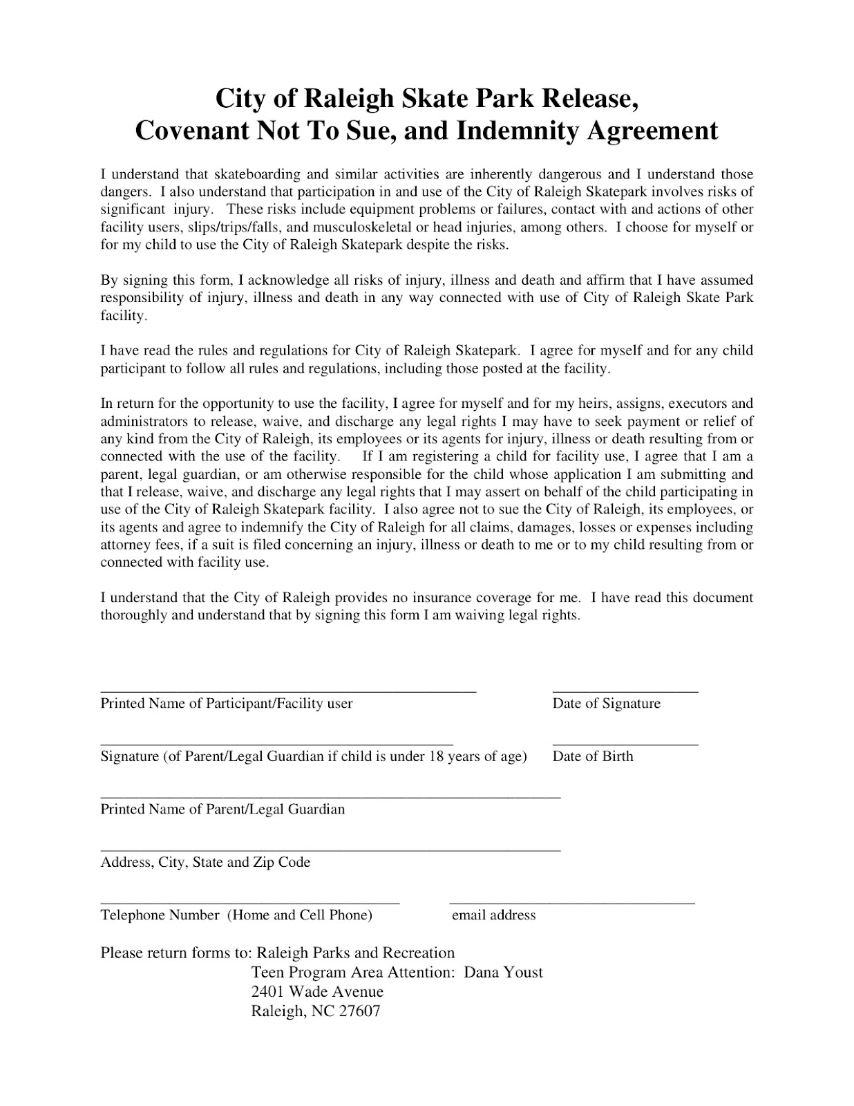 NC Skate Marsh Creek Waiver