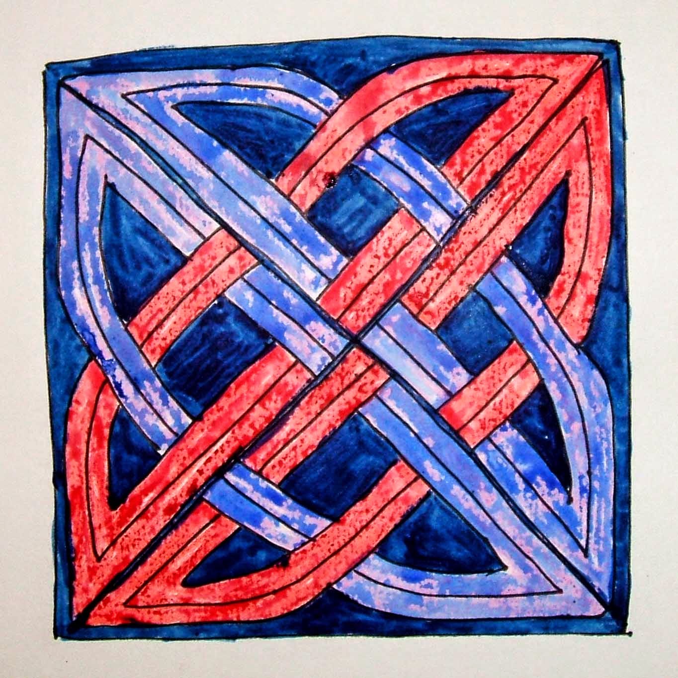 Anglo Saxon knotwork carving at Britford, Wiltshire