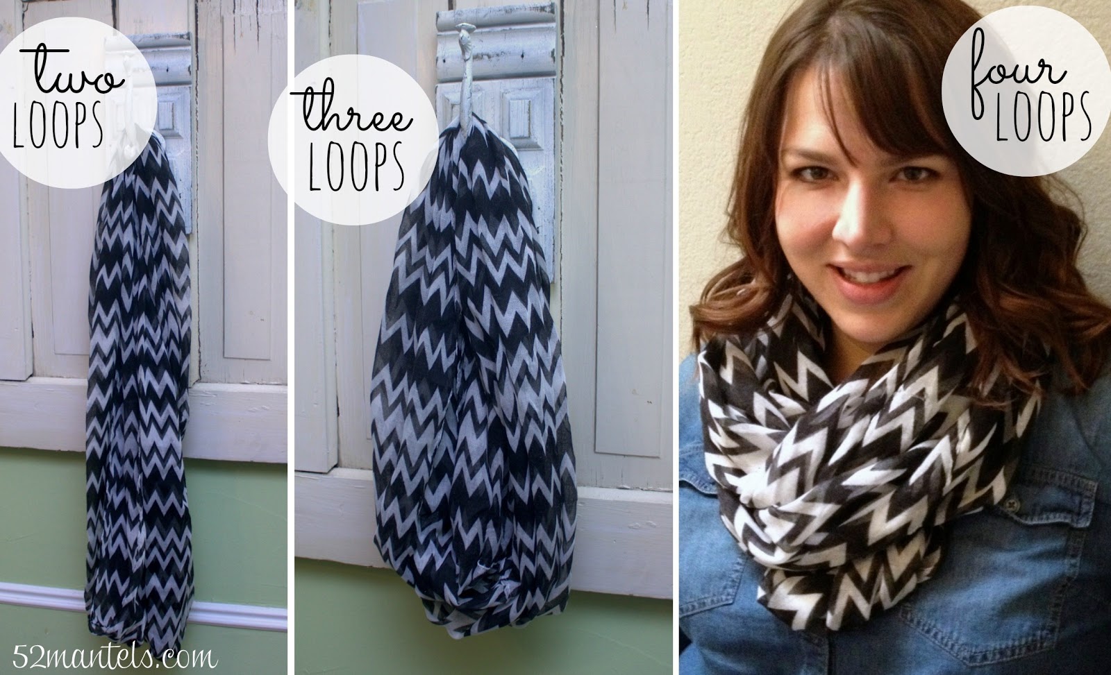 52 Mantels Easy Infinity Scarf {Tutorial}