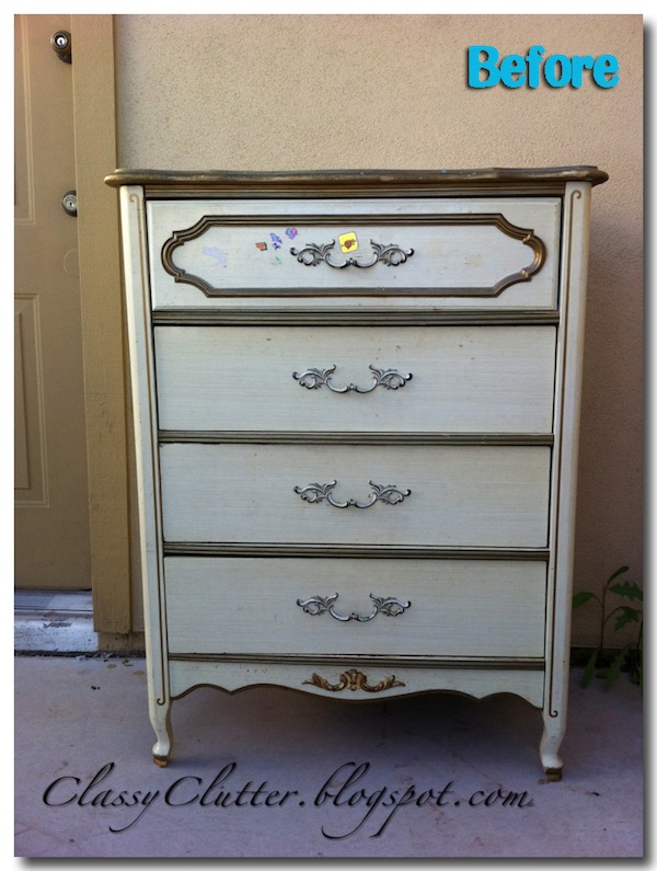 Tiffany Blue Dresser Makeover Classy Clutter