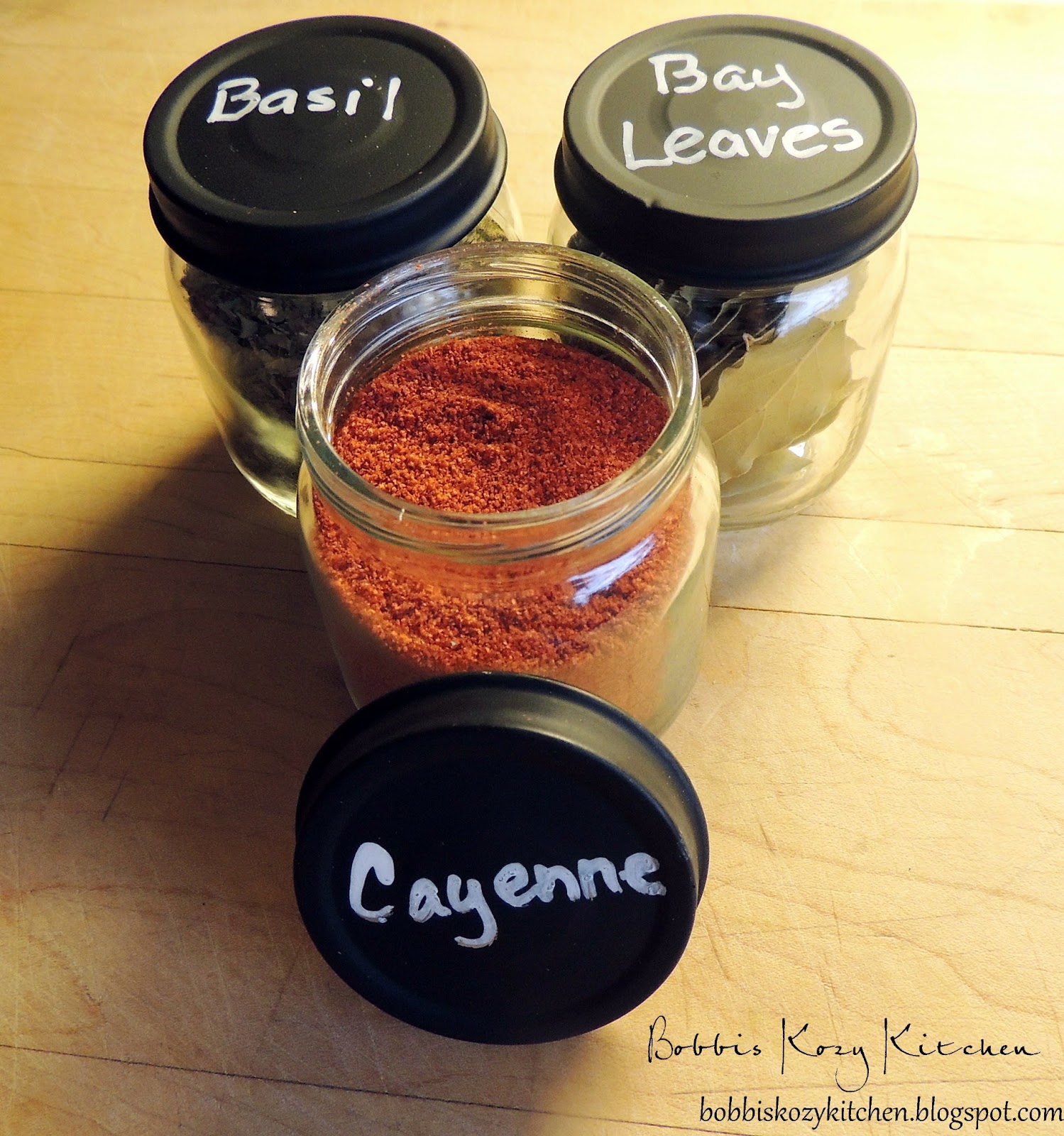 DIY Spice Jars Bobbi's Kozy Kitchen