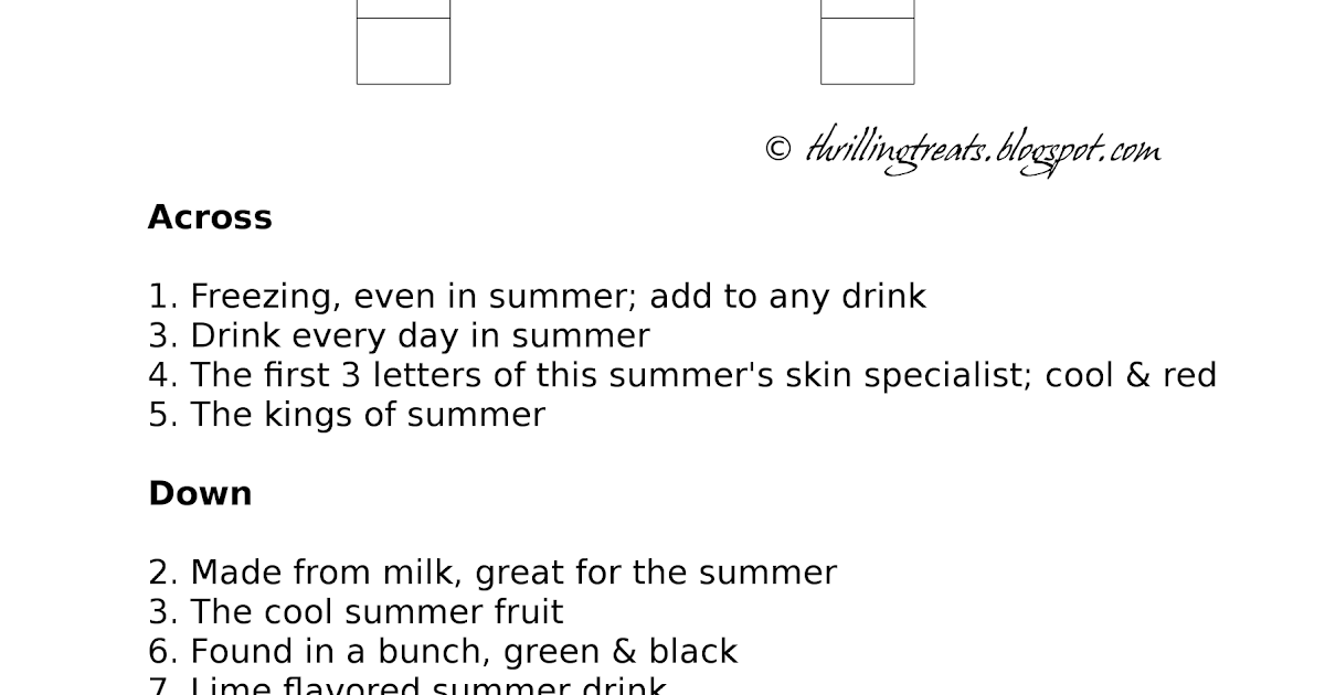 Food for art, heart and thought! Food Crossword 3