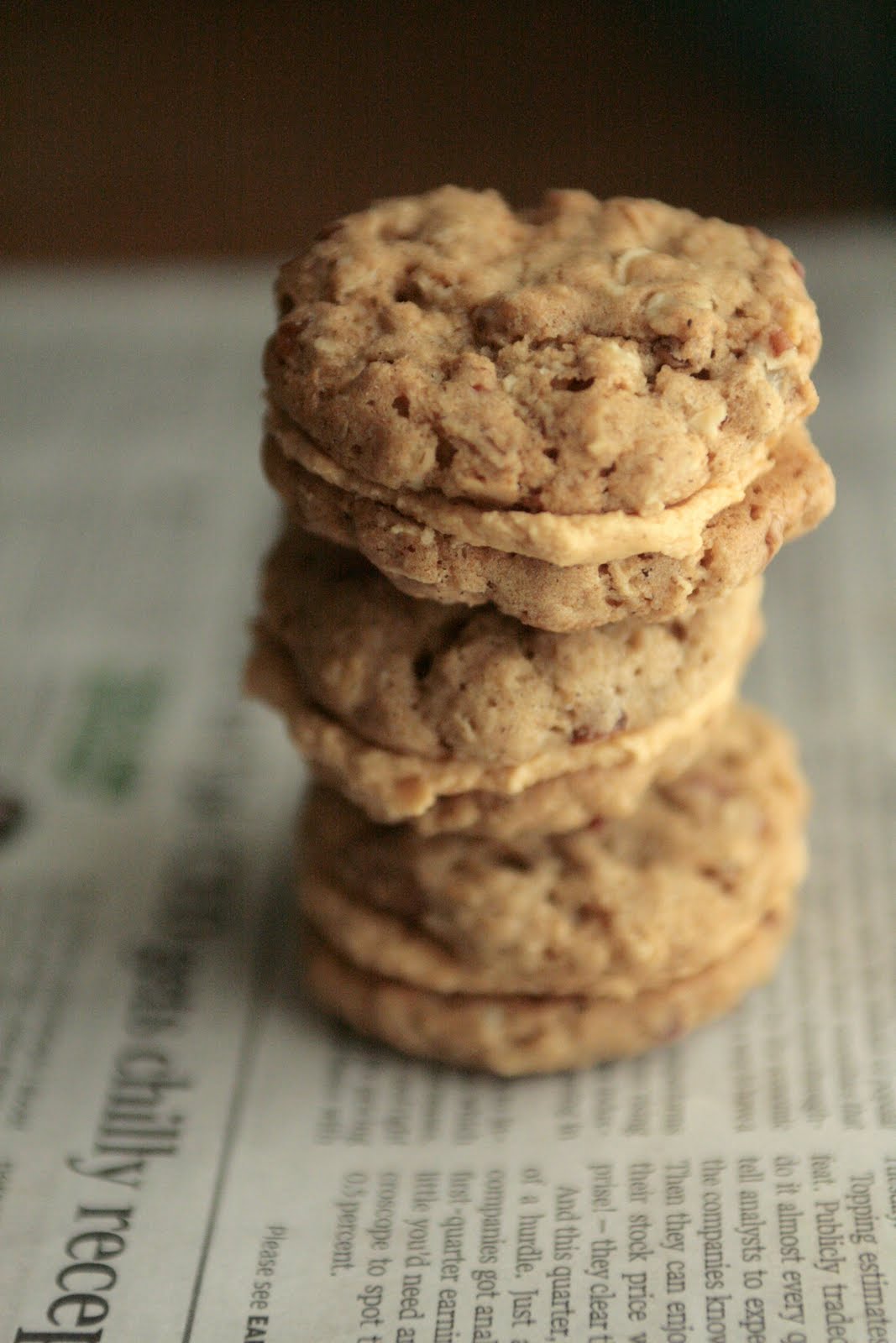 Indigo Scones Peanut Butter Oatmeal Sandwich Cookies