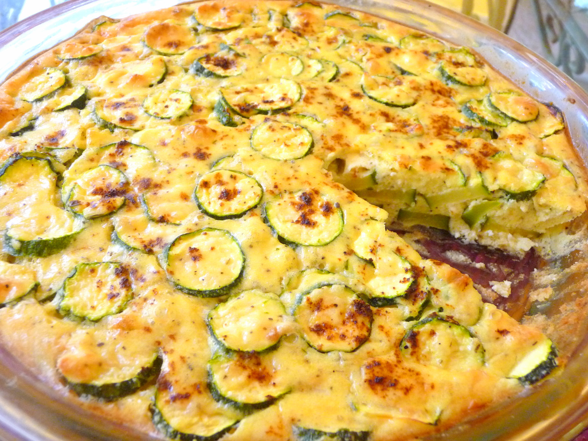 SPLENDID LOWCARBING BY JENNIFER ELOFF ZUCCHINI ONION PIE