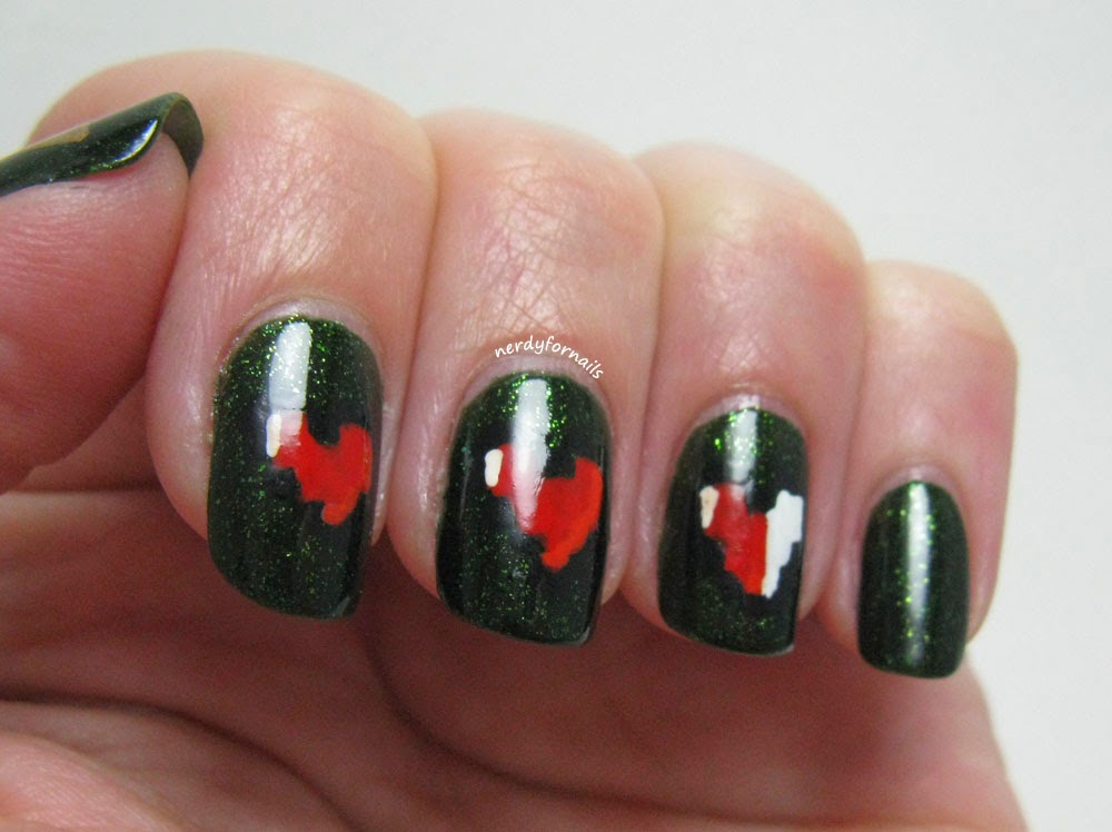 Zelda Triforce Heart Container Nails Nerdy