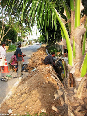 New water main pipes on Koh Samui