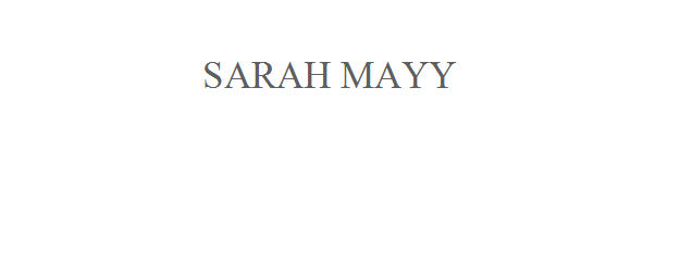 Sarah Mayy