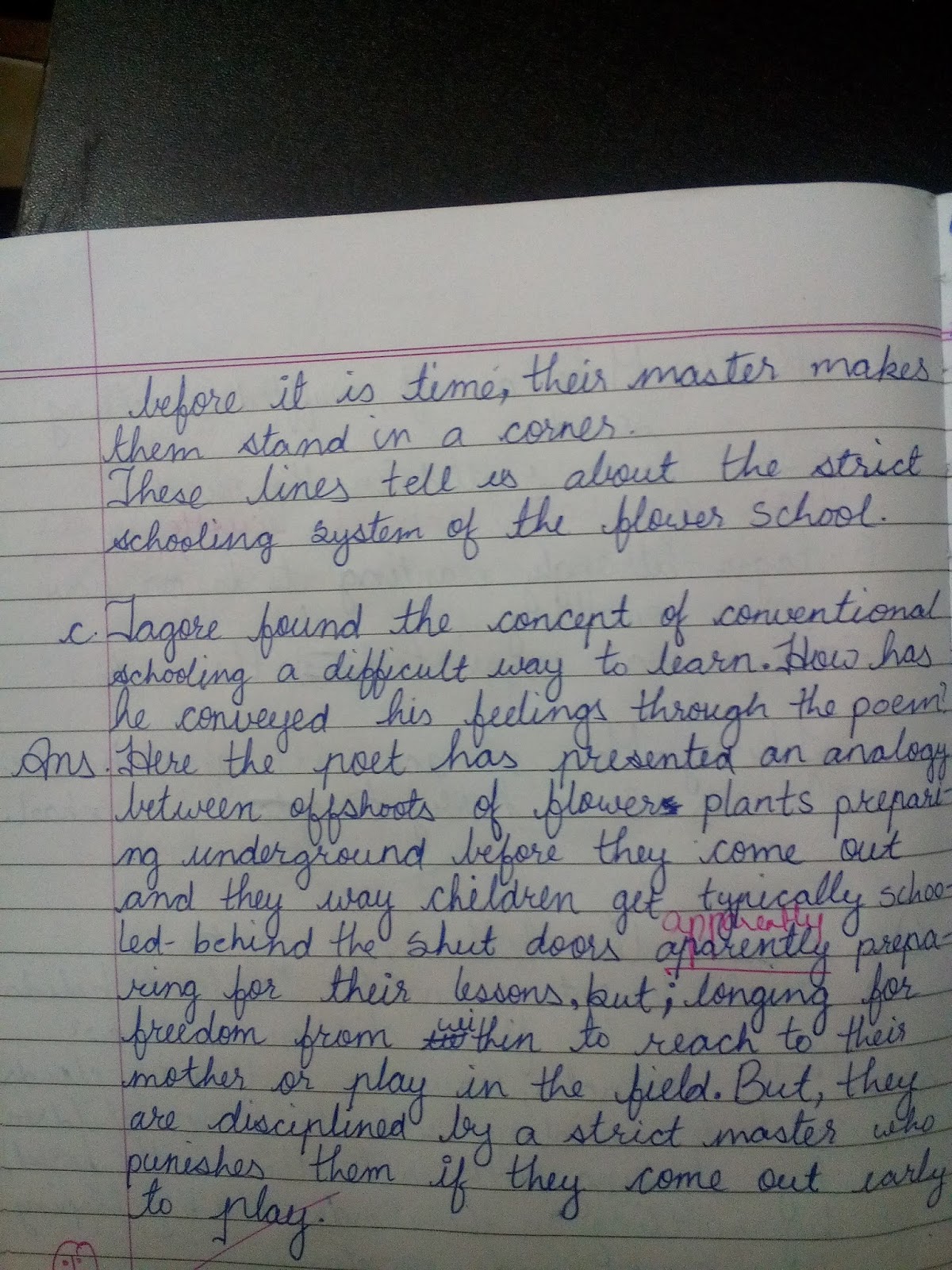 The Flower School Poem By Rabindranath Tagore Questions And Answers