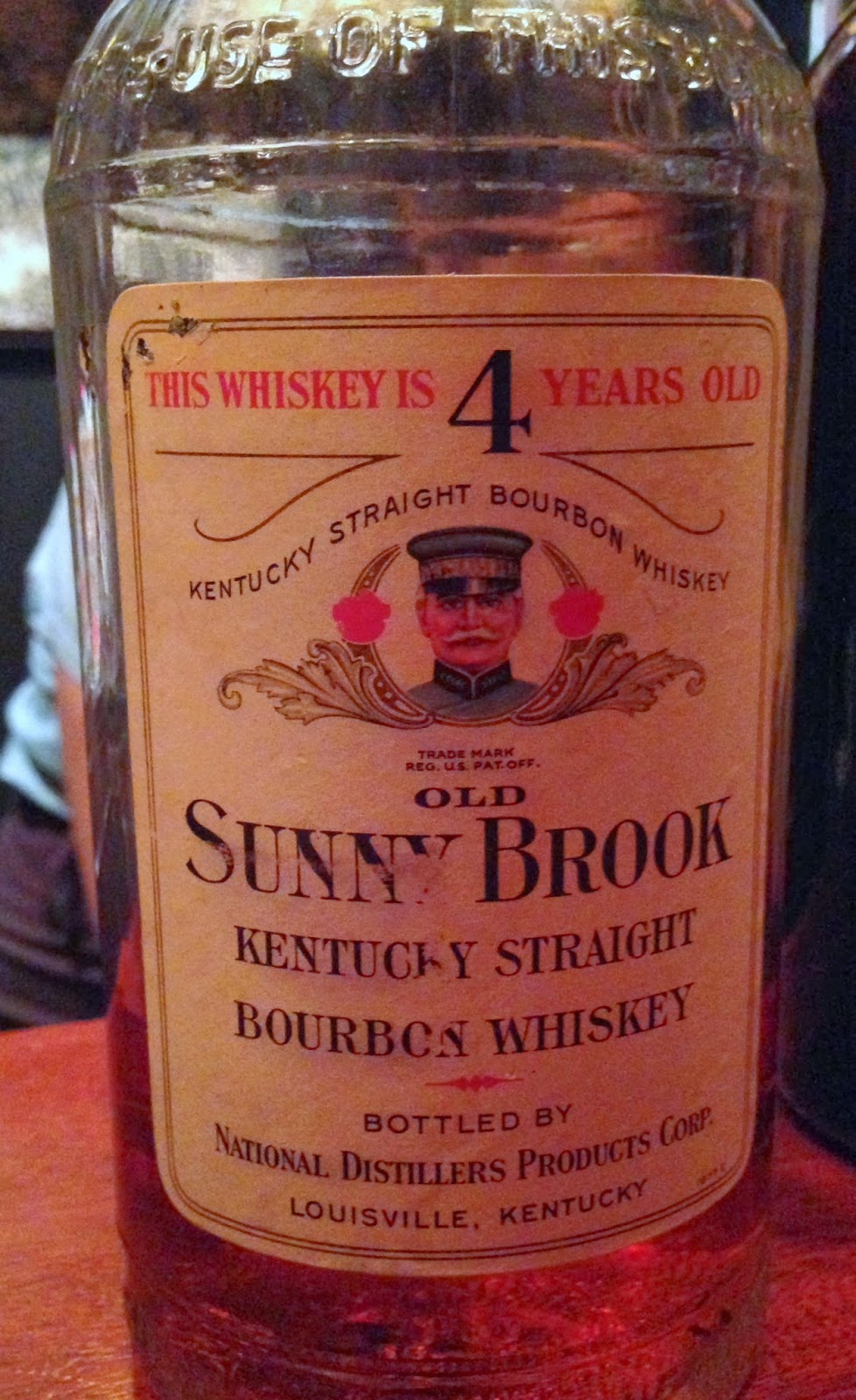 Vintage 1930s Embossed General Old Kentucky Bourbon Label from Louisville