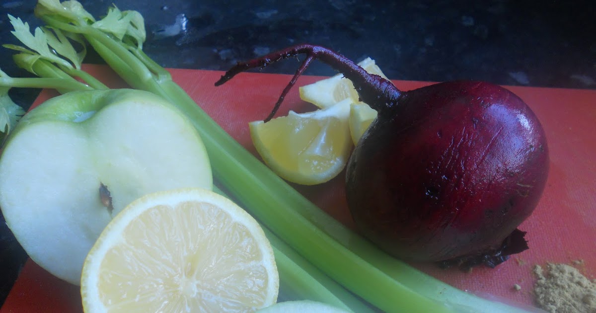 Beetroot, celery, apple and ginger juice