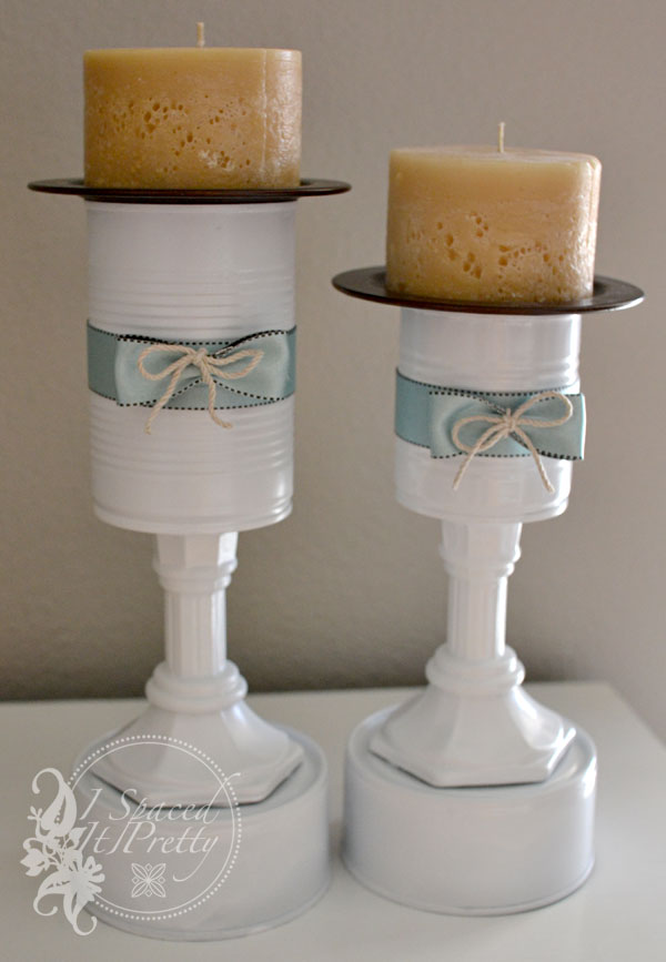 I Spaced It Pretty DIY Inexpensive Candle Holders Out of Cans