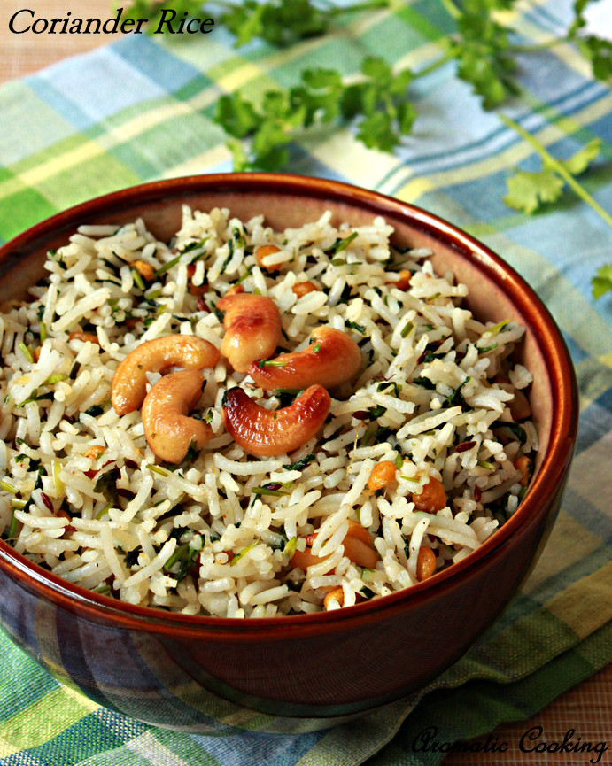 Aromatic Cooking Coriander Rice