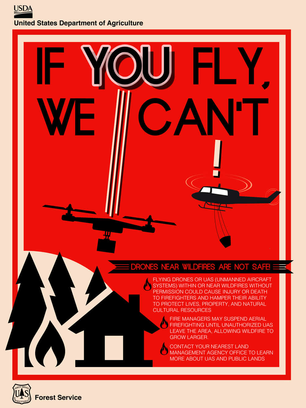 if a drone is detected near the operational area the forest service aircraft must immediately exit the area and will not be able to drop the streamers if a drone is detected near the operational area the forest service aircraft must immediately exit the area and will not be able to drop the streamers