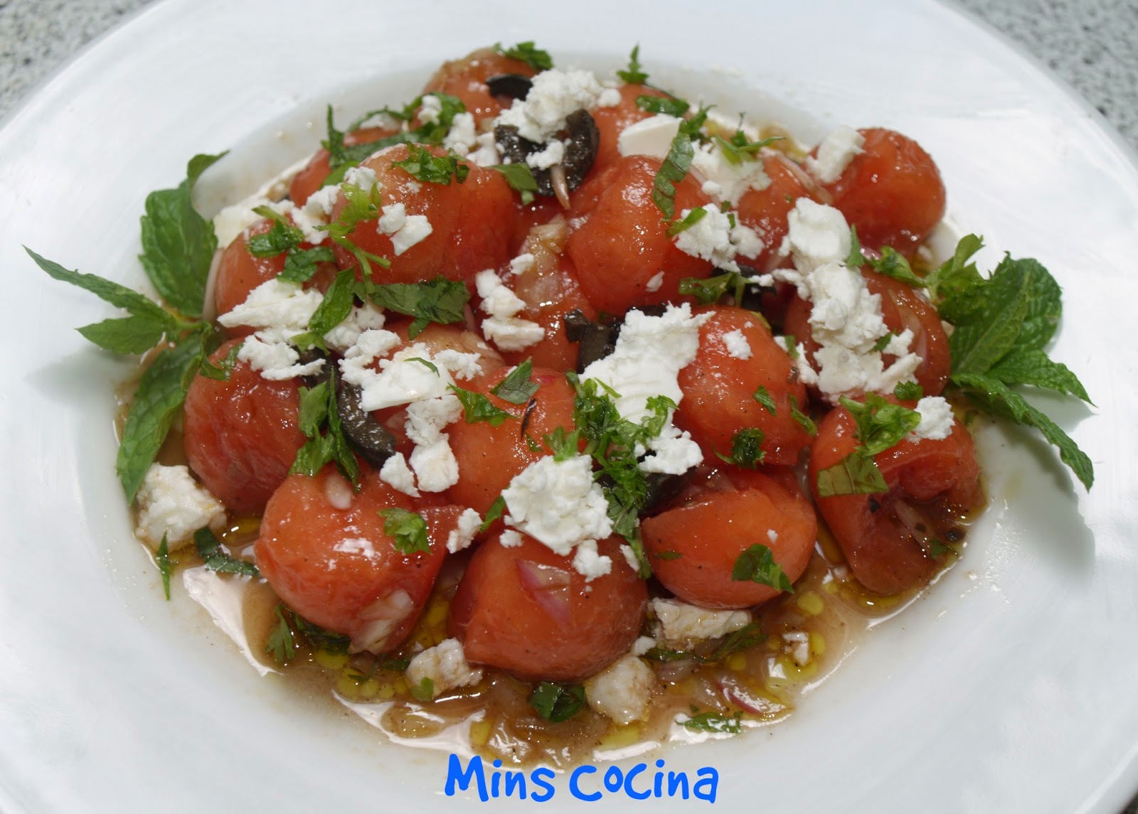 Ensalada De Sandía A La Griega
