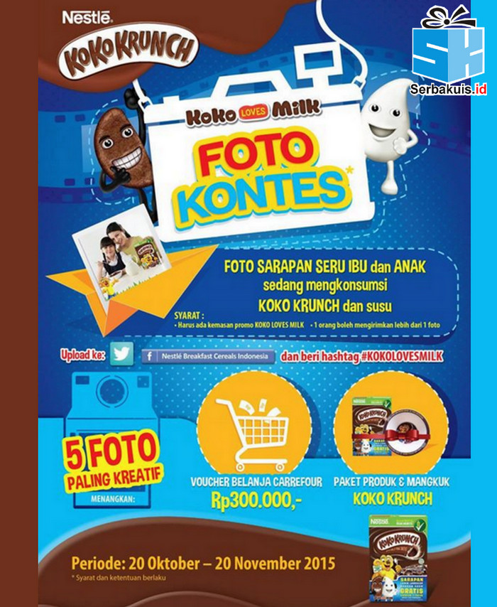 Kontes Foto Koko Loves Milk Berhadiah Voucher Carrefour & Produk