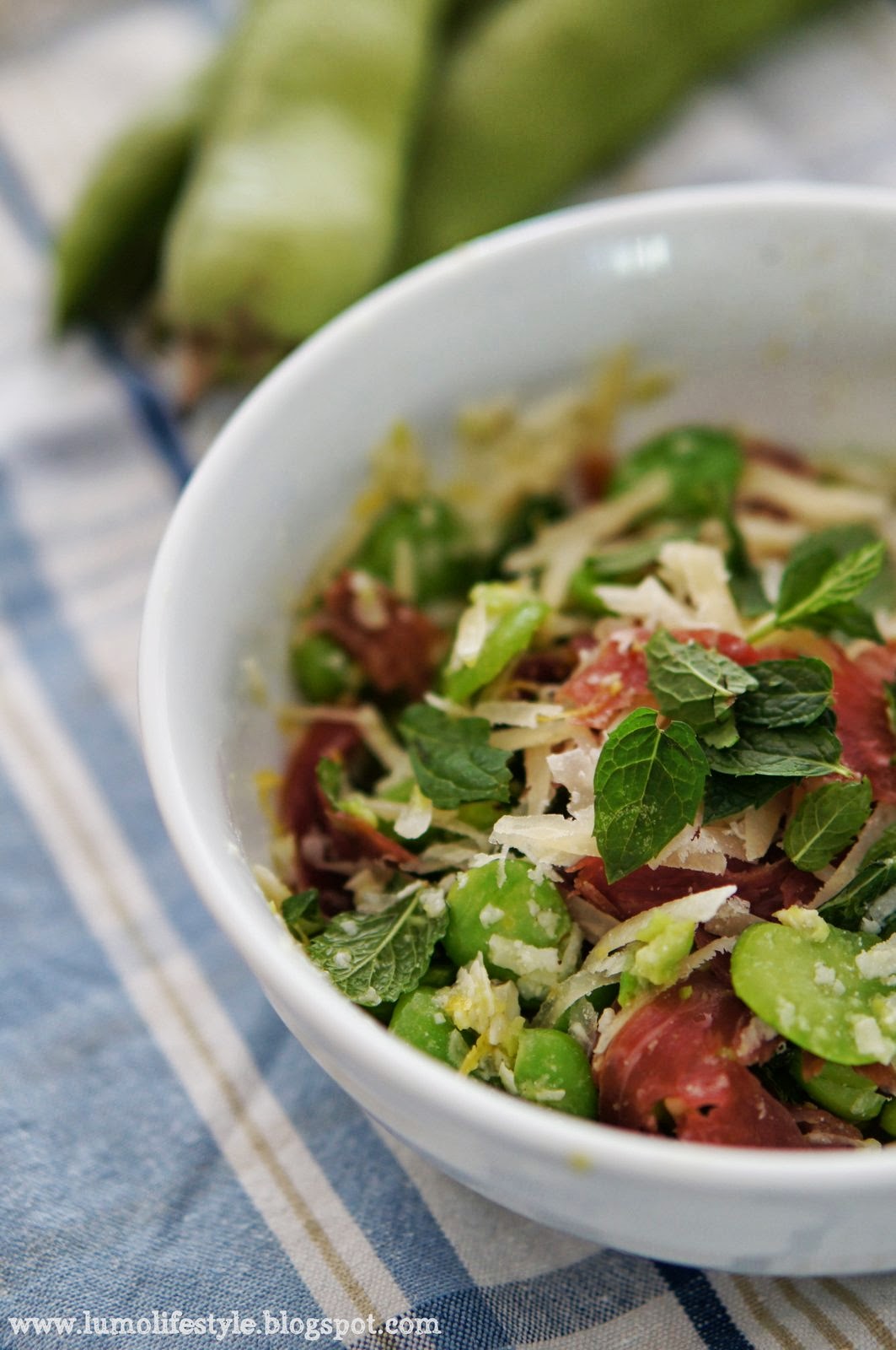 lumo lifestyle Jamie Oliver's broad bean salad