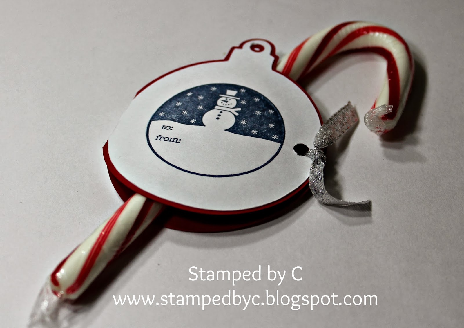 Stamped by C Candy Cane Holder