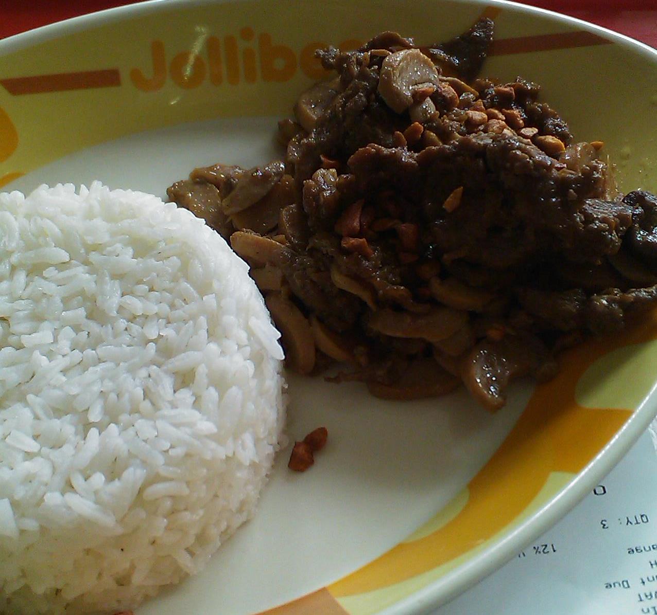 Beef Garlic Mushroom Jollibee