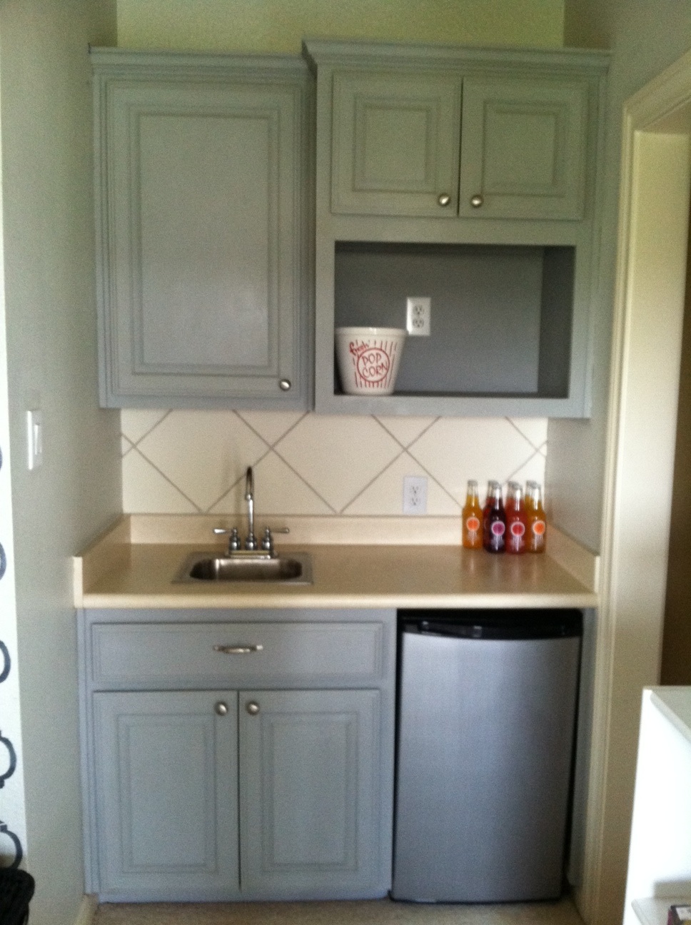 Cammie Malaga Interiors Wet bar before and after