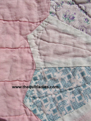 old dresden plate quilt in pink