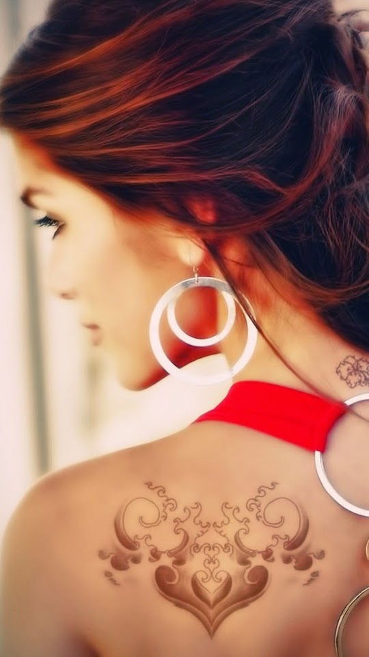   Beautiful Girl With Heart Tattoo   Android Best Wallpaper