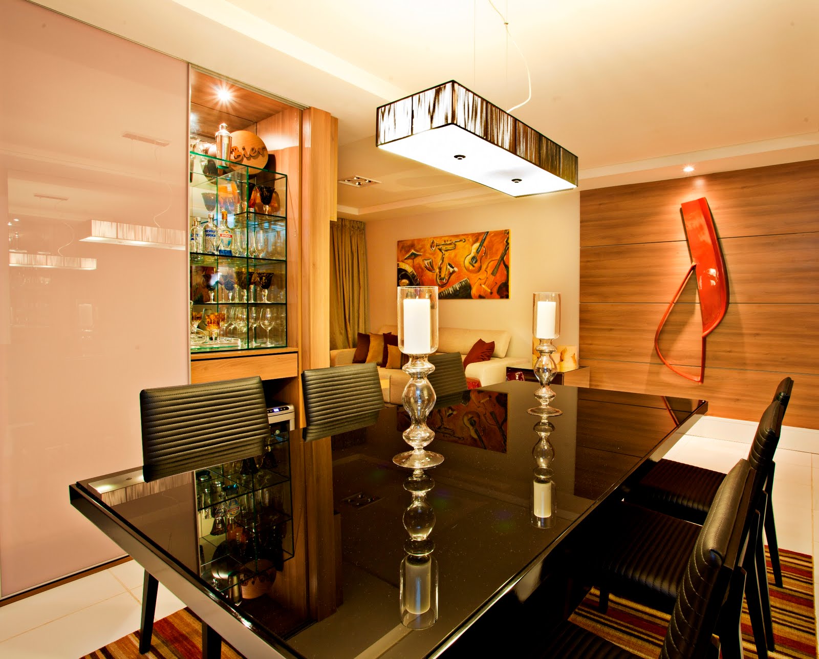 decorando passo a passo A casa na praia A sala de jantar perfeita Sala De Jantar Em Laca Preta ~ decorando passo a passo A casa na praia A sala de jantar perfeita